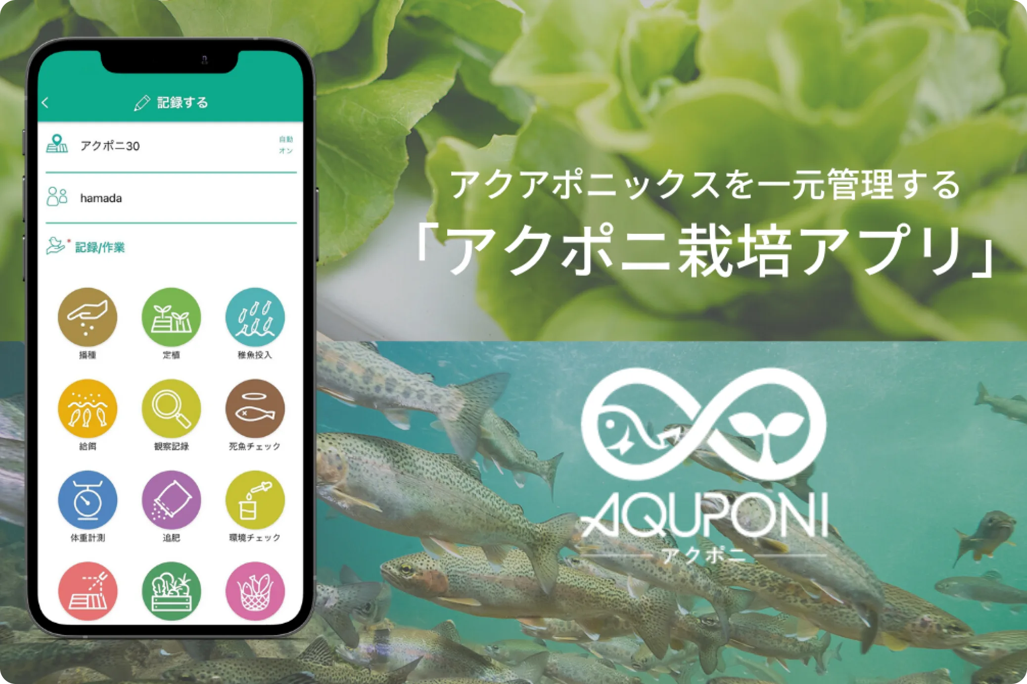 アクポニ栽培アプリ